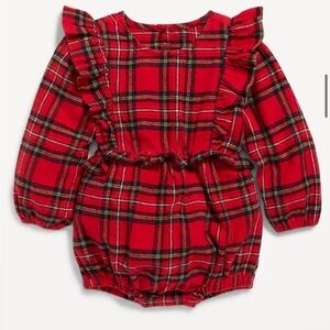 Long-Sleeve One-Piece
Tartan Romper for Baby